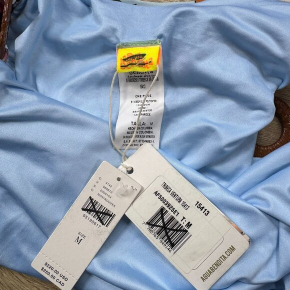 NWT Agua Bendita Ventura Tribeca One Piece Swimsuit Rings Size Medium - Picture 7 of 11